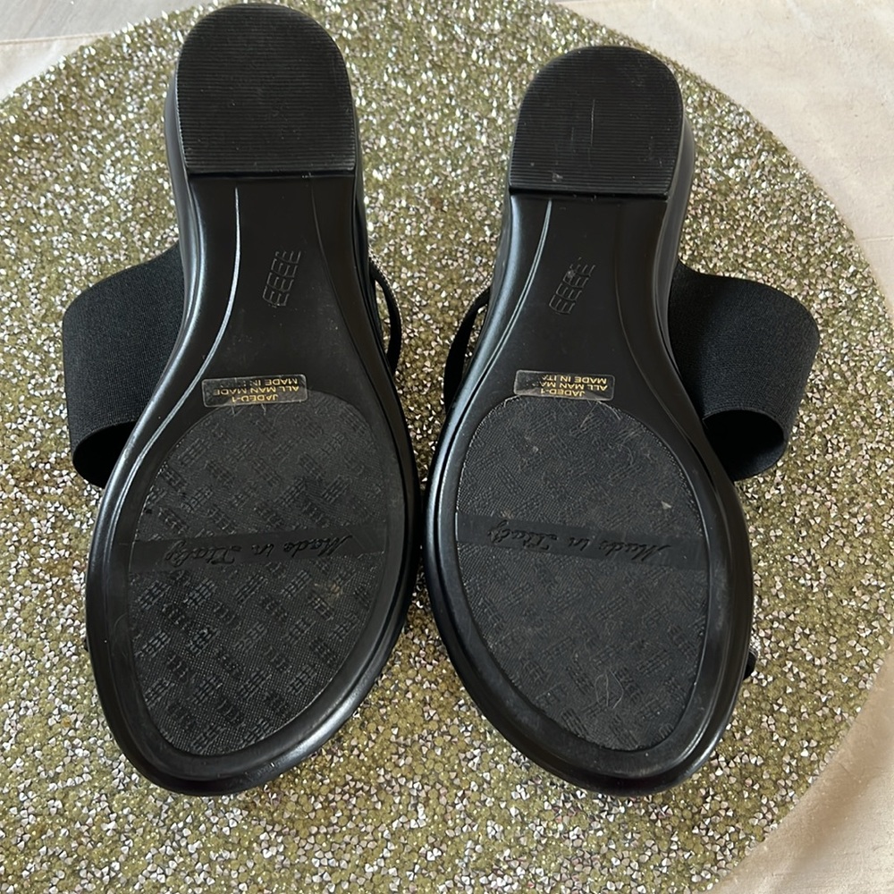 Toscanella Black Strappy sparkly sandals. Size 7 1/2. EUC - Picture 5 of 5